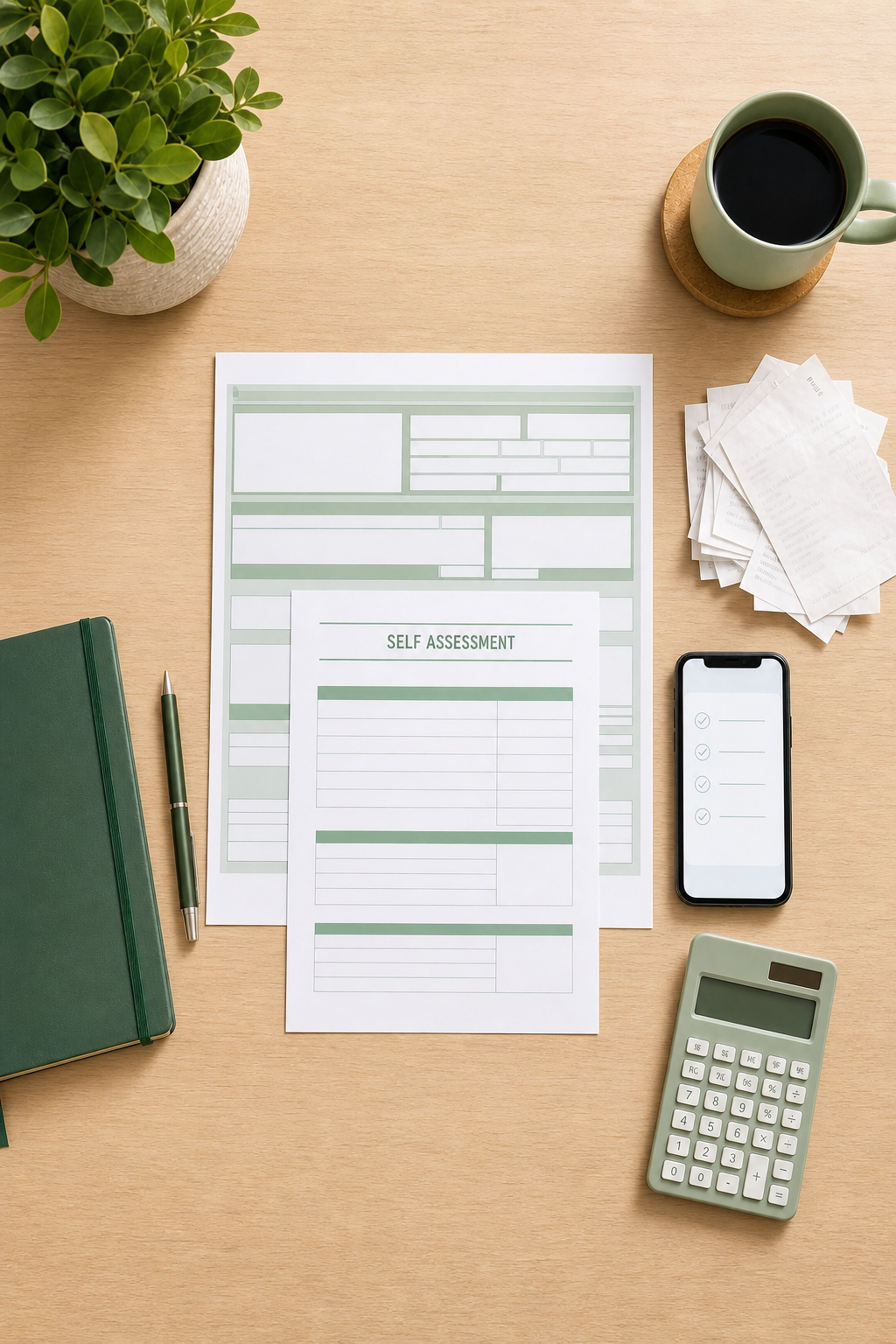 Self Assessment Setup on Wooden Table-1 Self Assessment Setup on Wooden Table-1